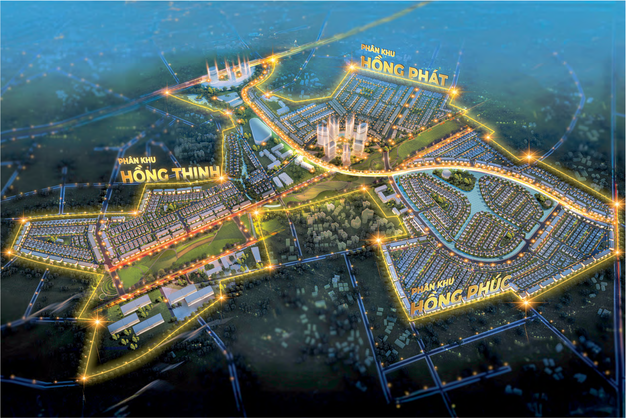 Phối cảnh quy hoạch tổng thể phân khu Hồng Hạc City do Phú Mỹ Hưng phát triển